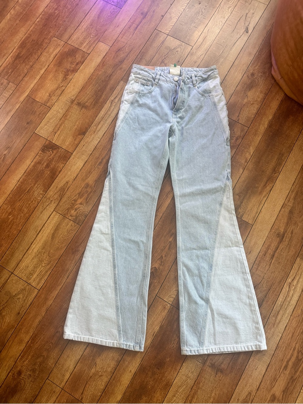 FARM Rio Two-Tone Light Blue Flare Jeans